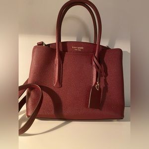 Kate Spade Medium Margaux Satchel, Deep Cherry